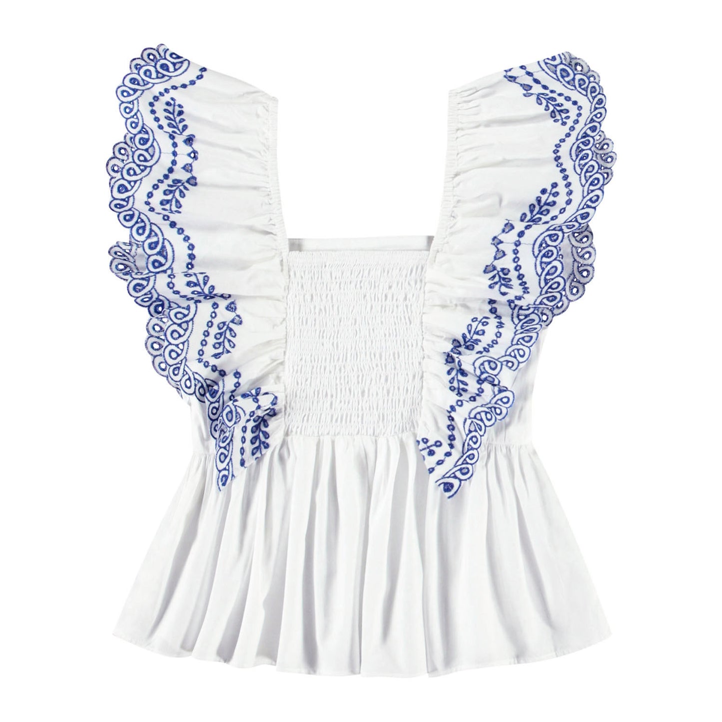 Blusa Bordada “Blue Blossom” – Molo