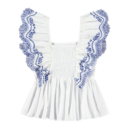 Blusa Bordada “Blue Blossom” – Molo