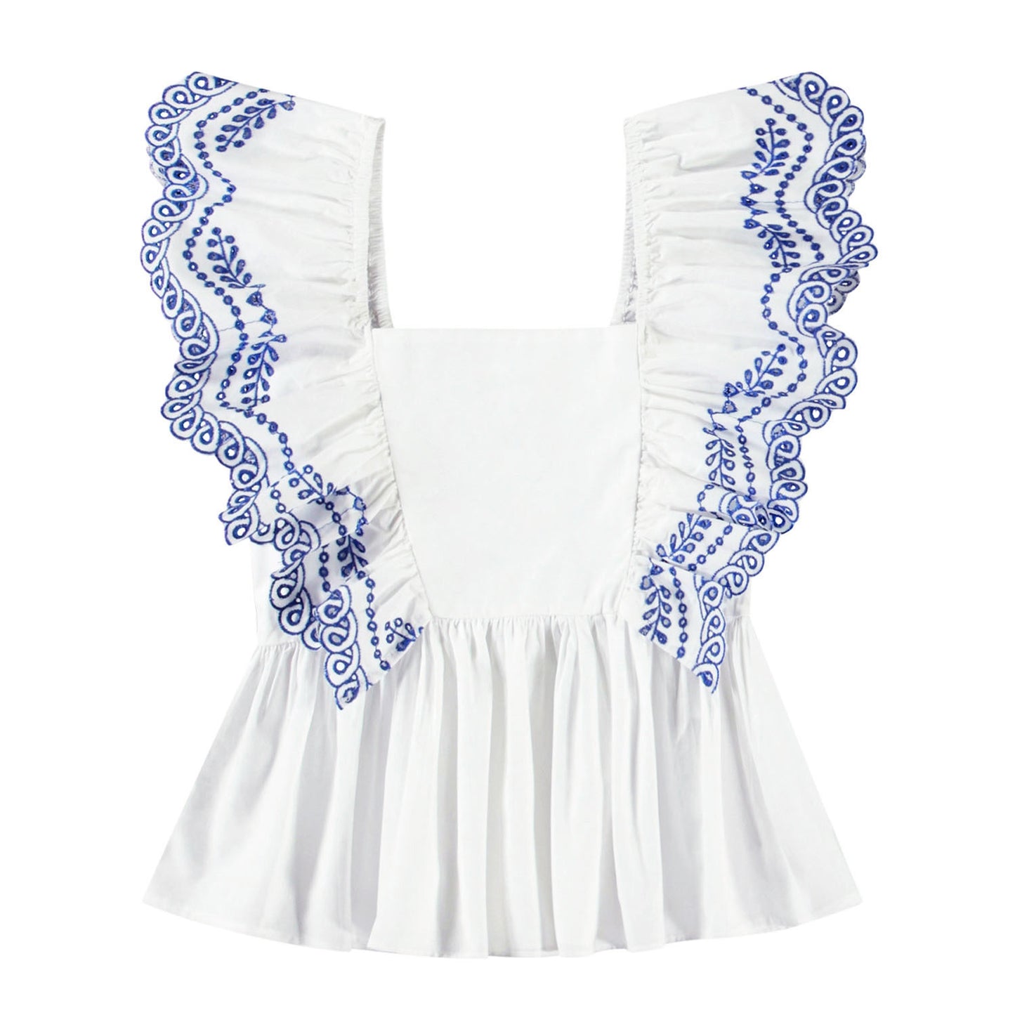 Blusa Bordada “Blue Blossom” – Molo