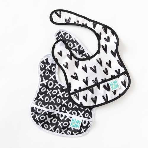 Pack 2 Baberos Starter – Bumkins (Corazones & XOXO)