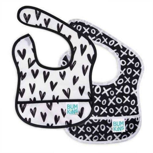 Pack 2 Baberos Starter – Bumkins (Corazones & XOXO)