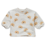 Sudadera Bebé – Dog Print Light Grey Melee | Sproet & Sprout