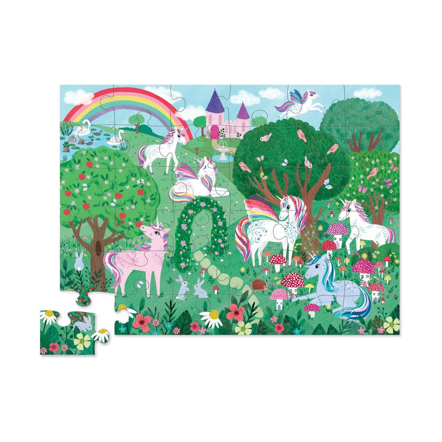 Maxi Puzzle Crocodile Creek – El Jardín de los Unicornios (36 piezas)