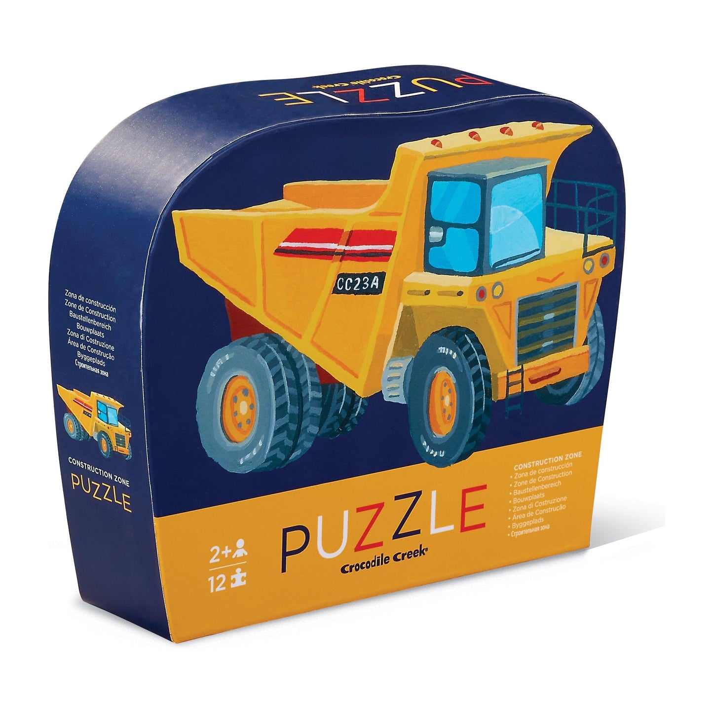 Mini Puzzle Crocodile Creek – Vehículos de Construcción (12 piezas)