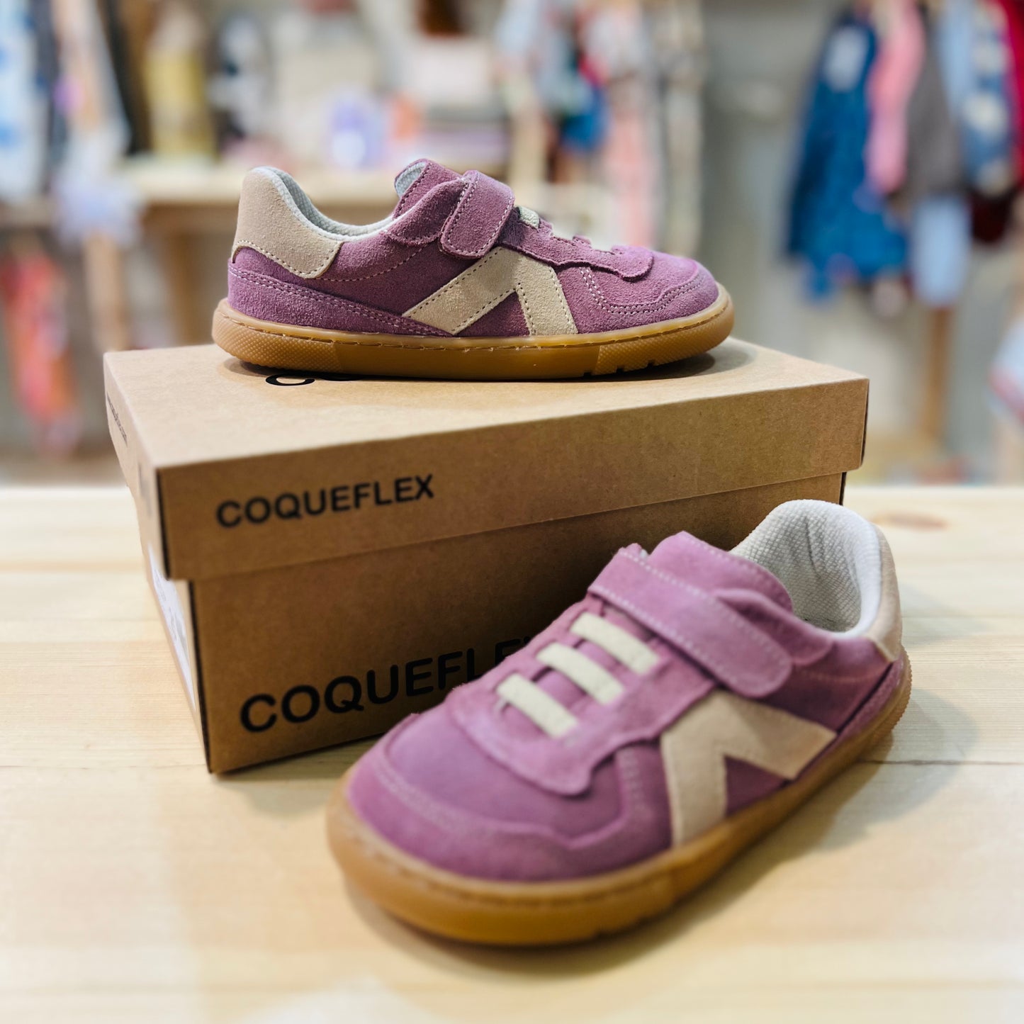 Zapatillas Barefoot Lavanda y Crudo - Coqueflex