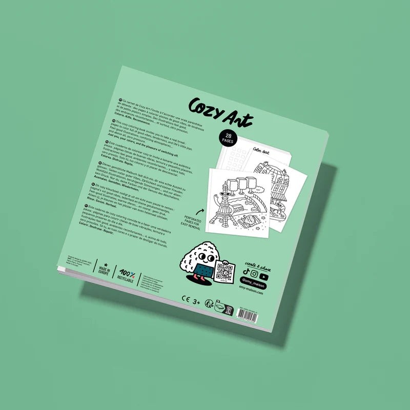 Mini Libro de Colorear “Cozy Art – Café de Paris” – OMY