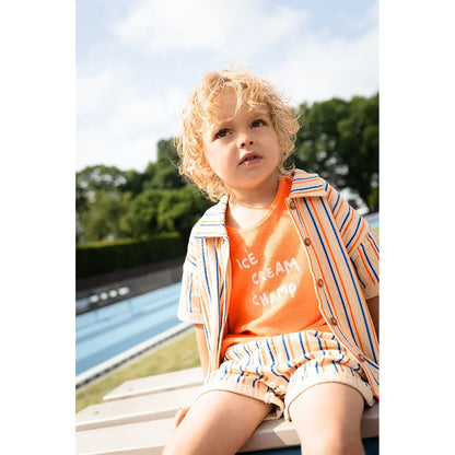 Pantalón corto chino de rayas finas para bebé – Sproet & Sprout