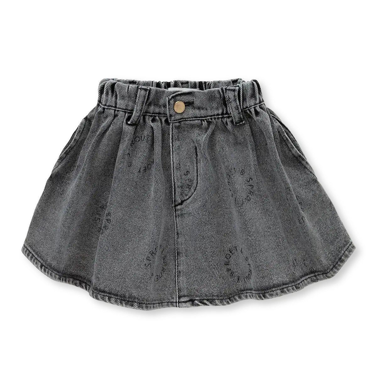 Falda Vaquera con Estampado Sproet – Washed Black | Sproet & Sprout