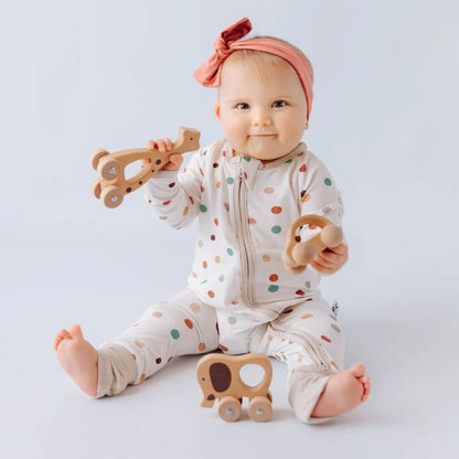 Pijama Zippy Romper de Bambú – Confetti | Lilulila