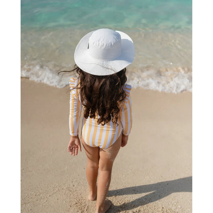 Girl's Long-Sleeved UPF50+ Swimsuit – Summer Stripes | Badawii