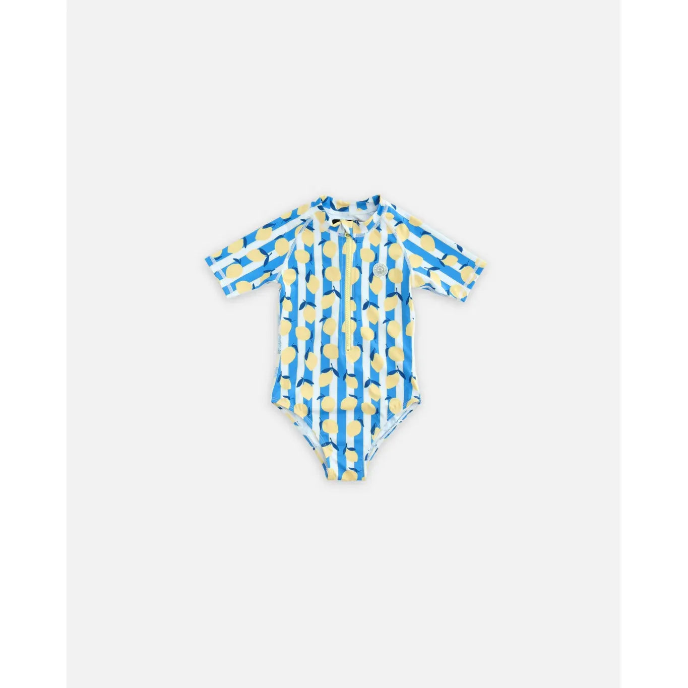 Bañador niña manga corta UPF50+ – Limoncello Stripes | Badawii