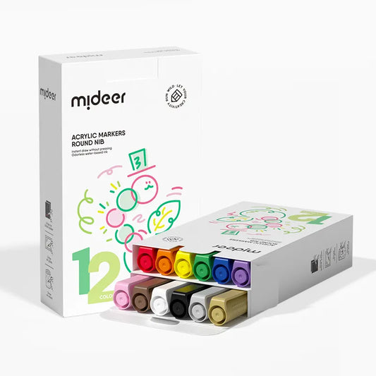 Rotuladores Acrílicos Puntas Redondas – Mideer