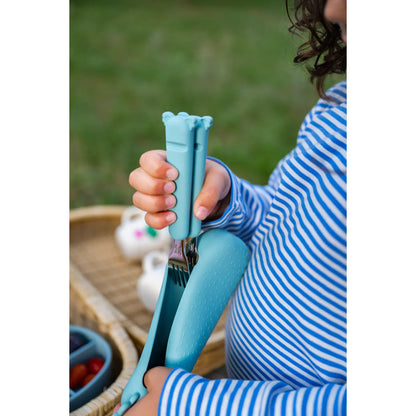Set de Cubiertos Infantil Zoe Sea Green – The Cotton Cloud