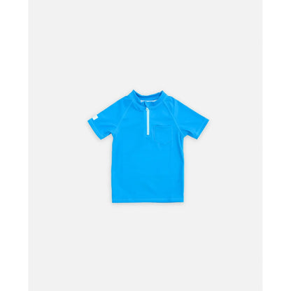 Camiseta UV niño manga corta UPF50+ – Mediterranean Blue | Badawii