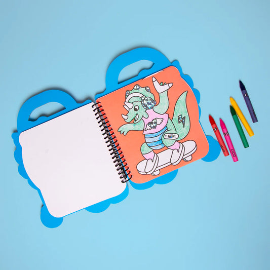 Libro de Pintar Dino – OMY (con ceras y pegatinas)