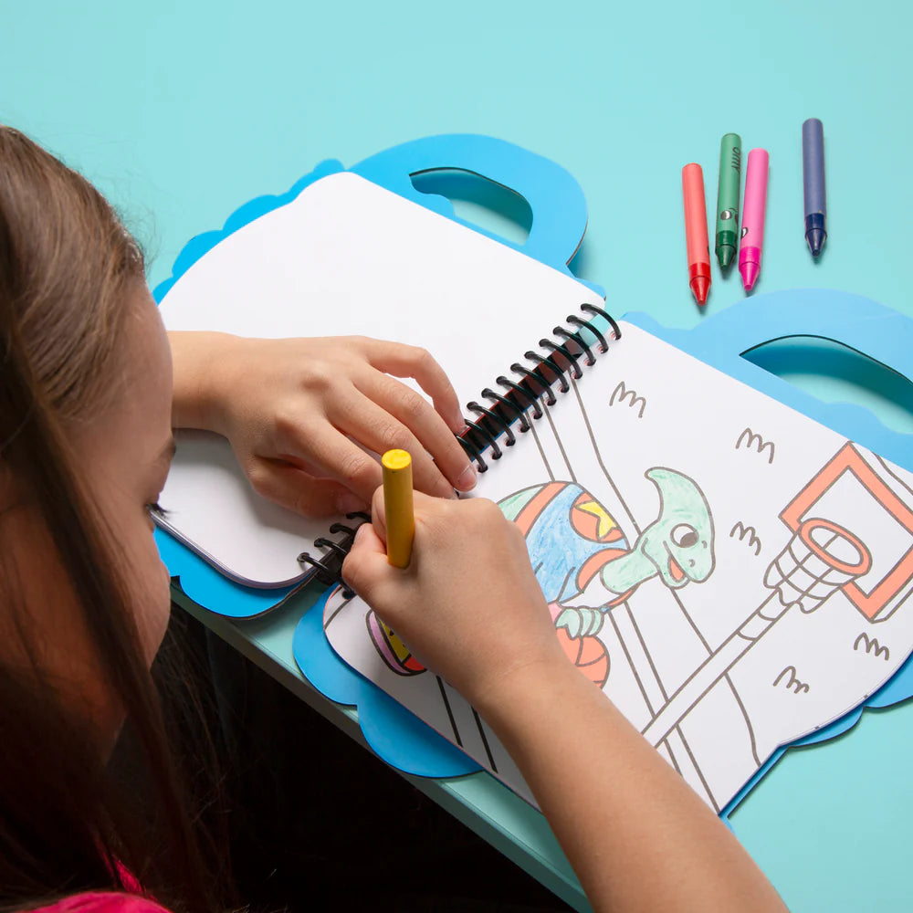 Libro de Pintar Dino – OMY (con ceras y pegatinas)