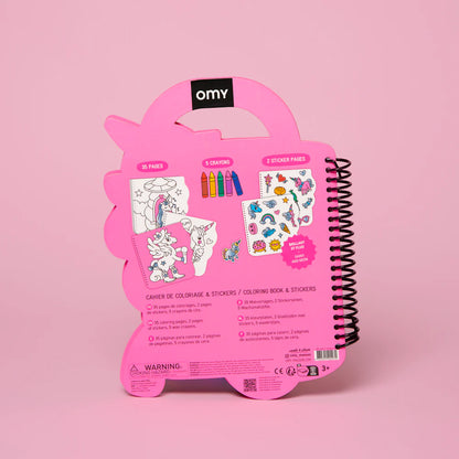 Libro de Pintar Unicornio – Lily - OMY (con ceras y pegatinas)