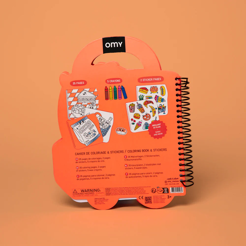 Libro de Pintar Yummy – OMY (con ceras y pegatinas)