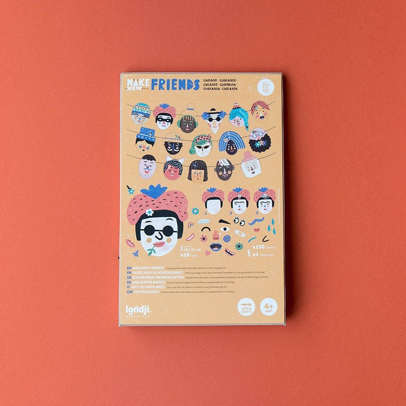 Make New Friends – Guirnaldas con caras y pegatinas | Londji