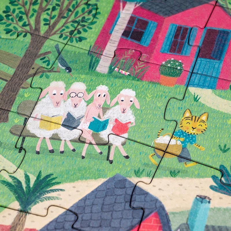 Puzzle The Mysterious Case of the Birthday Cake + Juego de detectives (100 piezas) | Londji