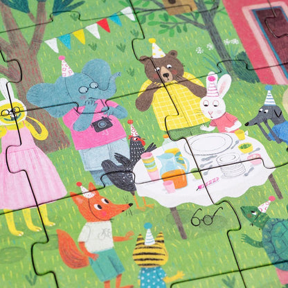 Puzzle The Mysterious Case of the Birthday Cake + Juego de detectives (100 piezas) | Londji