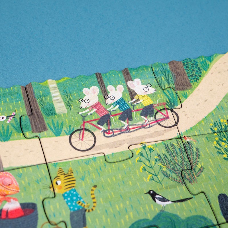 Puzzle The Mysterious Case of the Birthday Cake + Juego de detectives (100 piezas) | Londji