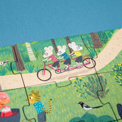 Puzzle The Mysterious Case of the Birthday Cake + Juego de detectives (100 piezas) | Londji