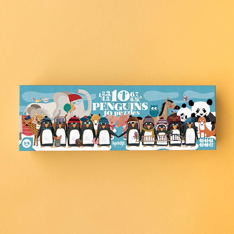 Progressive Puzzle “10 Penguins” | Londji