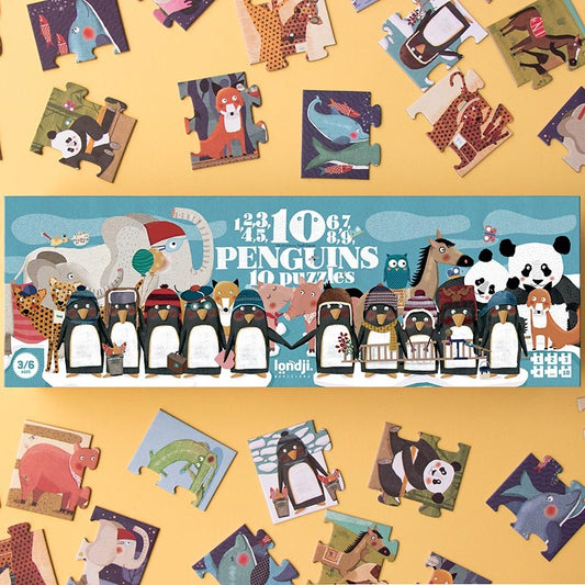 Puzzle Progresivo “10 Penguins” | Londji