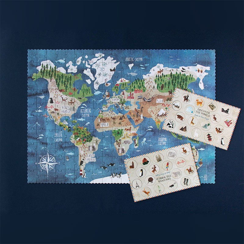 Puzzle “Discover the World” + Juego de Observación | Londji
