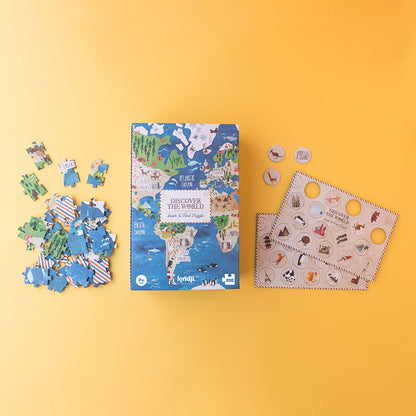 Puzzle “Discover the World” + Juego de Observación | Londji