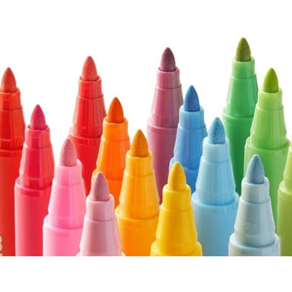 Rotuladores Acrílicos  punta redonda – 6 colores | Mideer