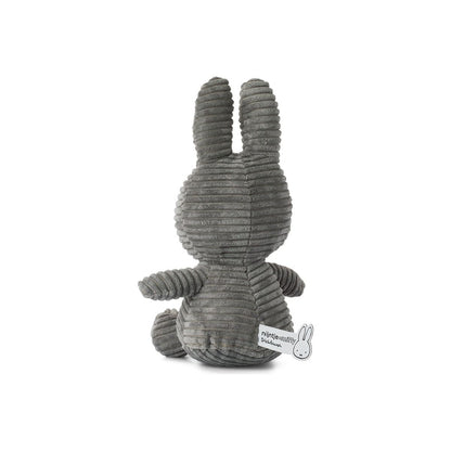 Peluche Miffy ECO Corduroy Gris- 23 cm