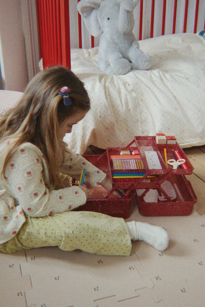 Caja de Arte Creativa Glitter Rosa  - Konges Sløjd