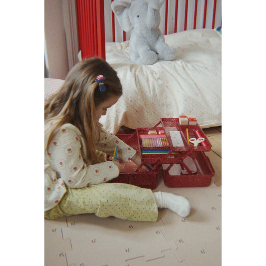 Caja de Arte Creativa Glitter Rosa  - Konges Sløjd