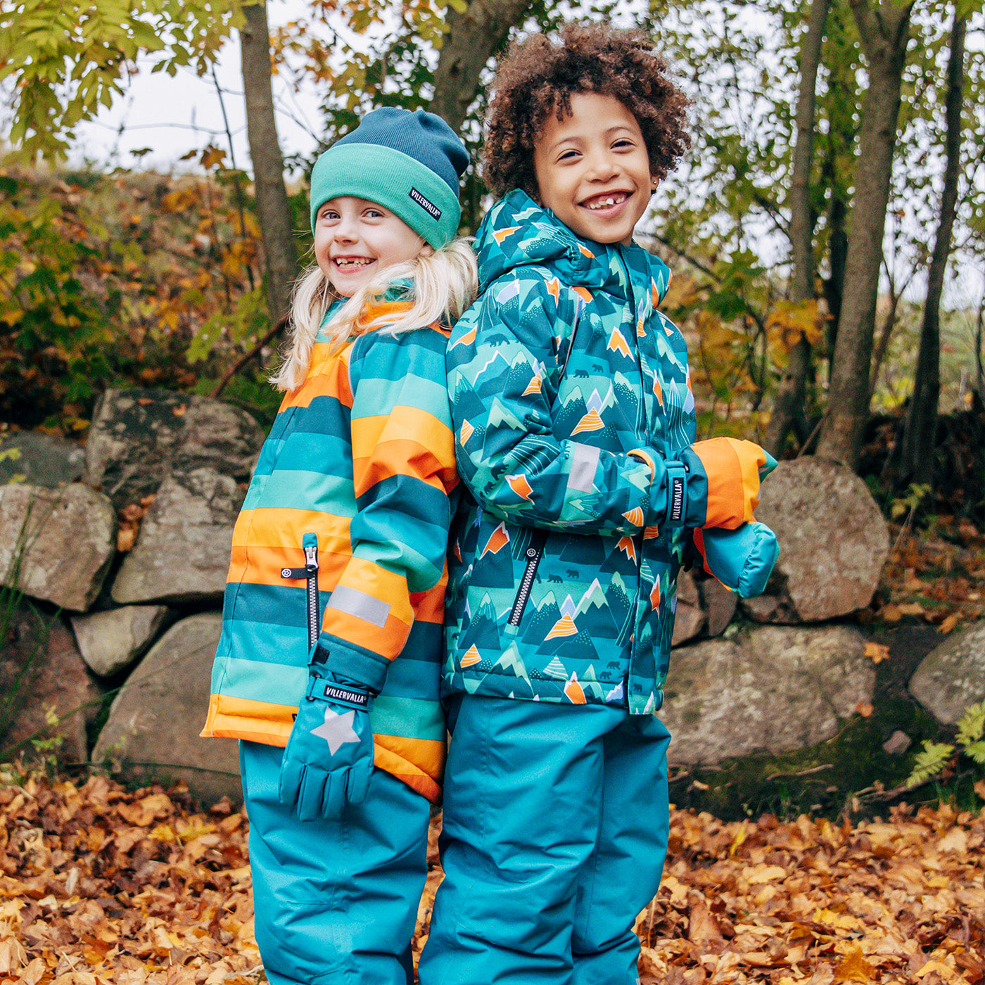 Chaqueta Impermeable Montañas Verde | Villervalla