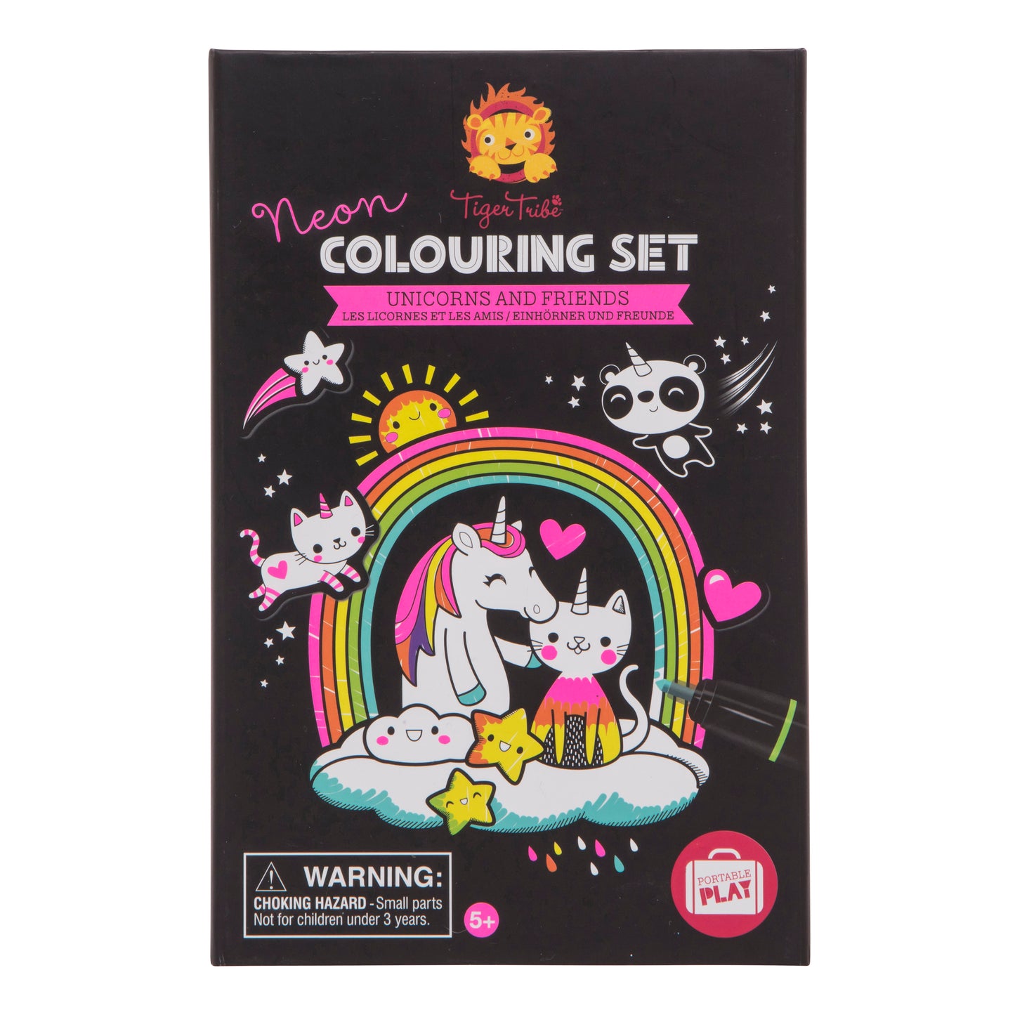 Set de Coloreado Neón – Unicornios y Amigos – Tiger Tribe