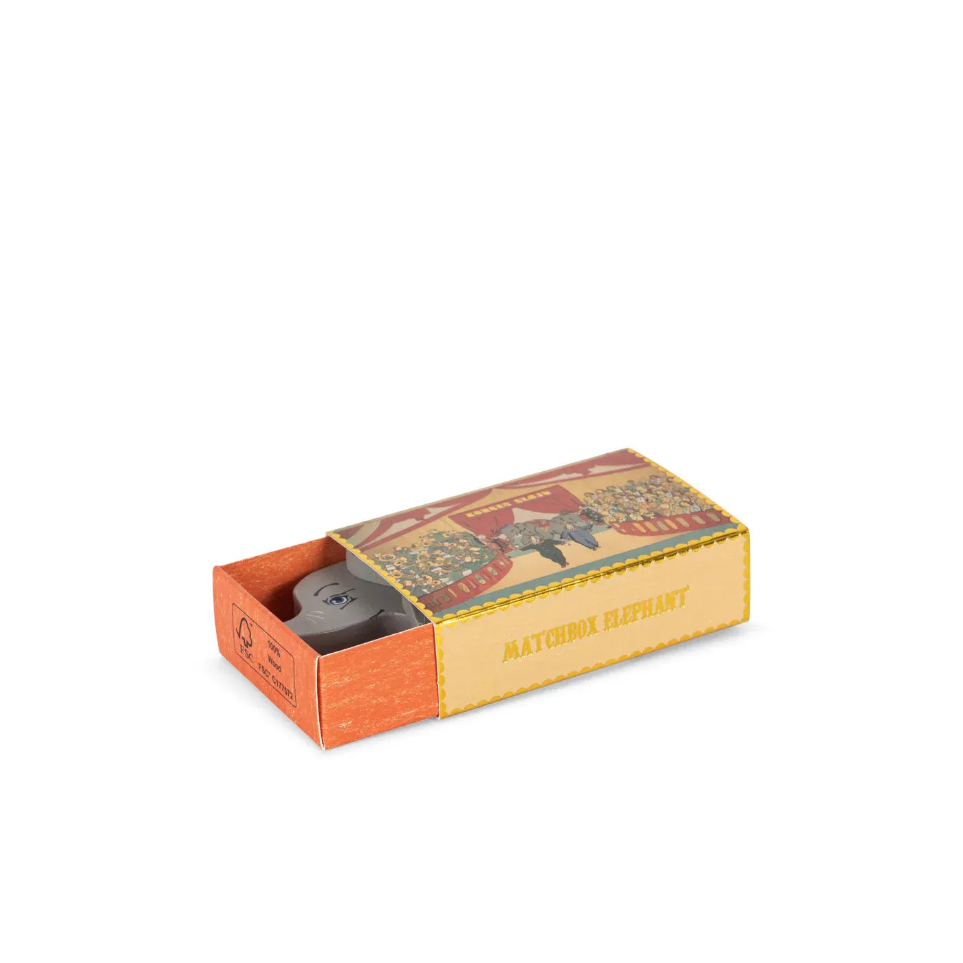 Caja de cerillas con animal de madera - Konges Sløjd