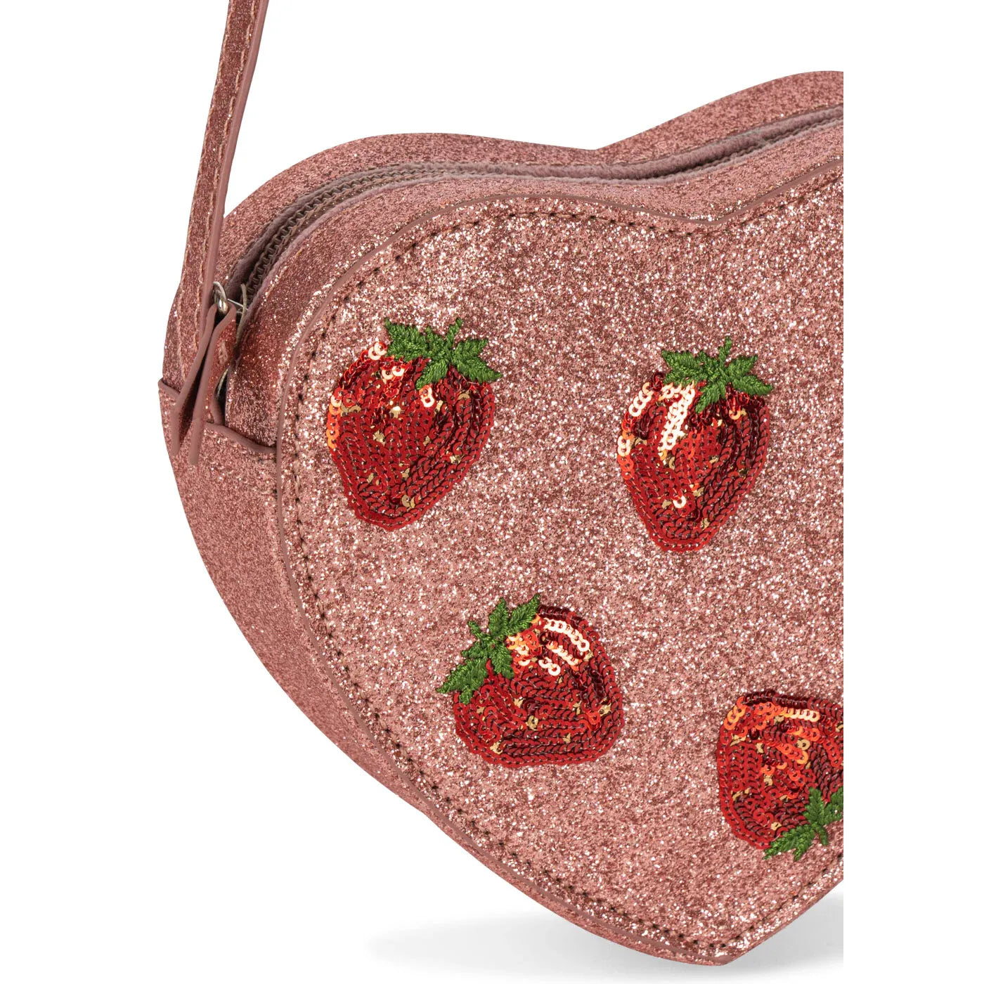 Bolso Corazón “Strawberry Glitter” – Konges Sløjd