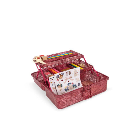Caja de Arte Creativa Glitter Rosa  - Konges Sløjd