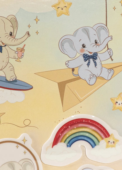 Libro de Pegatinas Reutilizables Elefantastic – Konges Sløjd