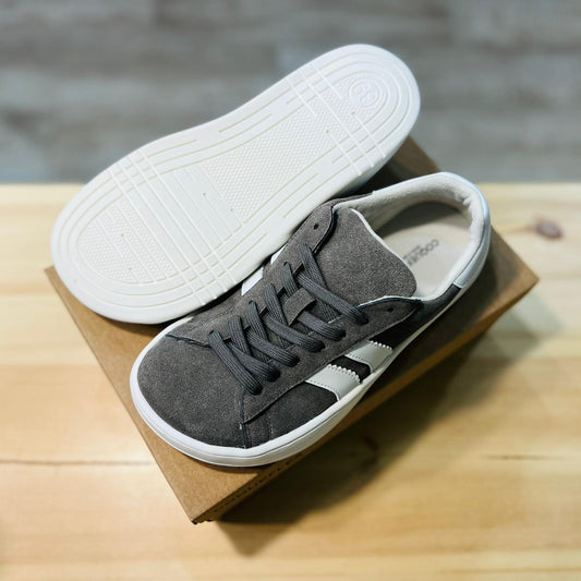 Zapatillas Barefoot Adulto “Suede Micropelle” Gris/White – Coqueflex