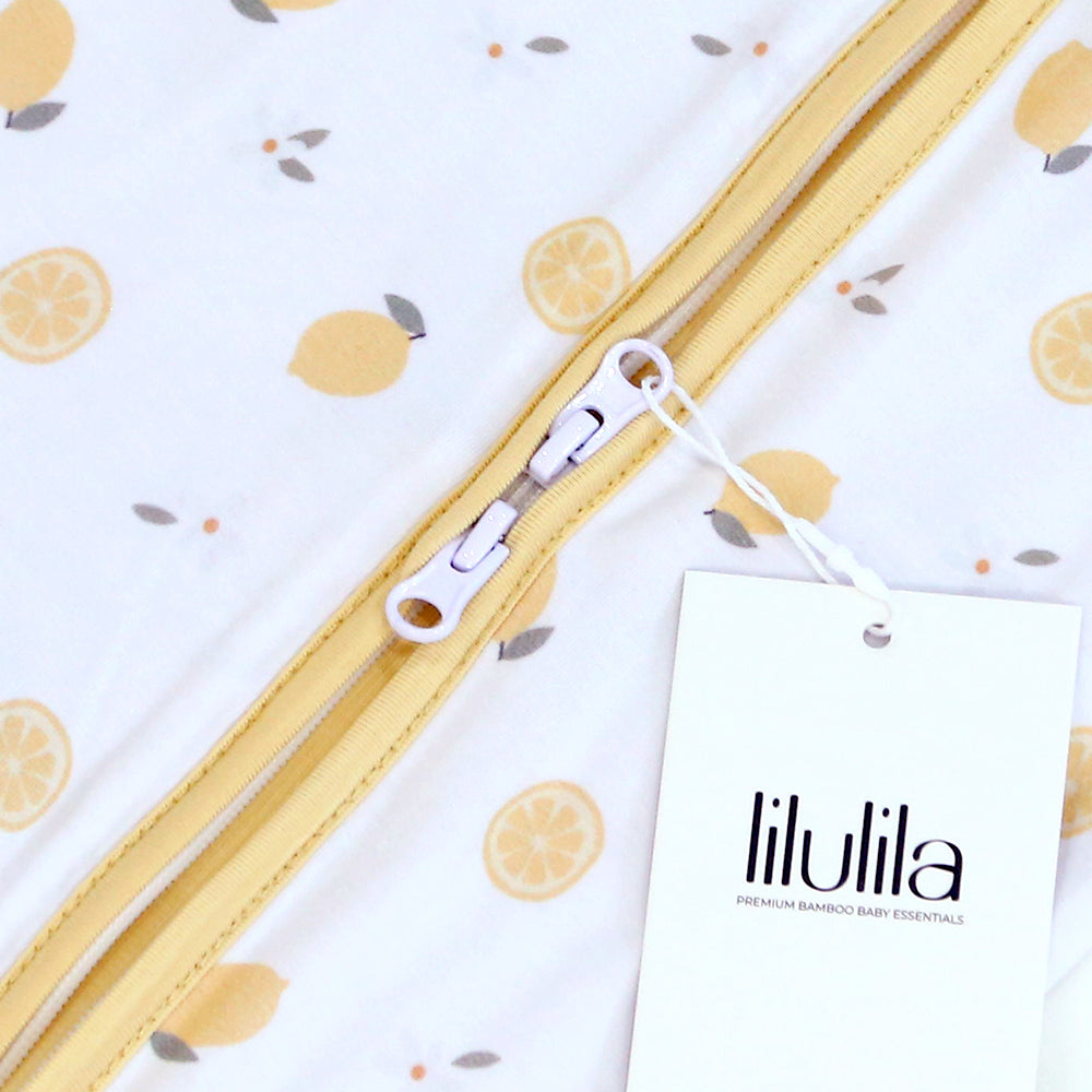 Pijama Corto Zippy Romper de Verano de Bambú – Lemons | Lilulila