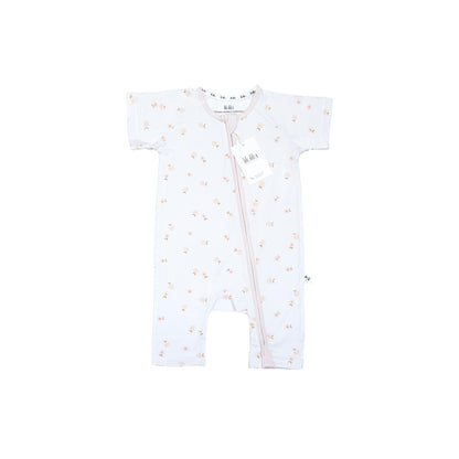 Pijama Corto Zippy Romper de Verano de Bambú – Peaches | Lilulila