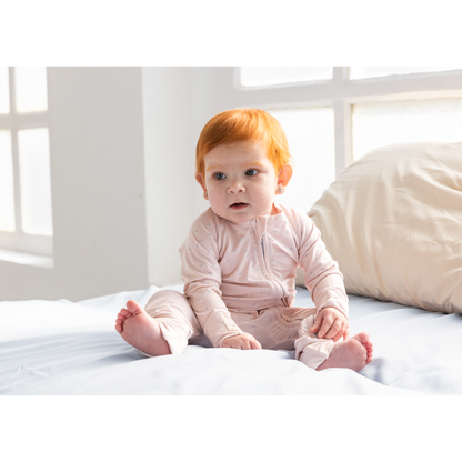 Pijama Zippy Romper de Bambú – Coral Flower | Lilulila