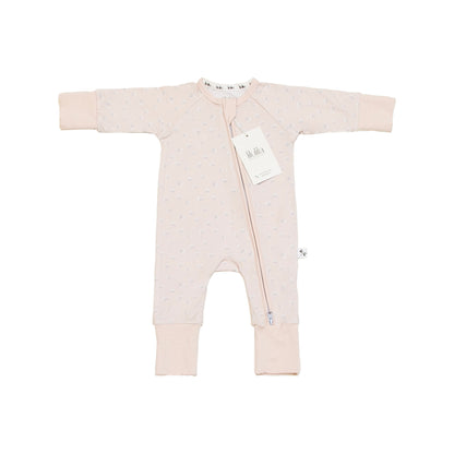 Pijama Zippy Romper de Bambú – Coral Flower | Lilulila