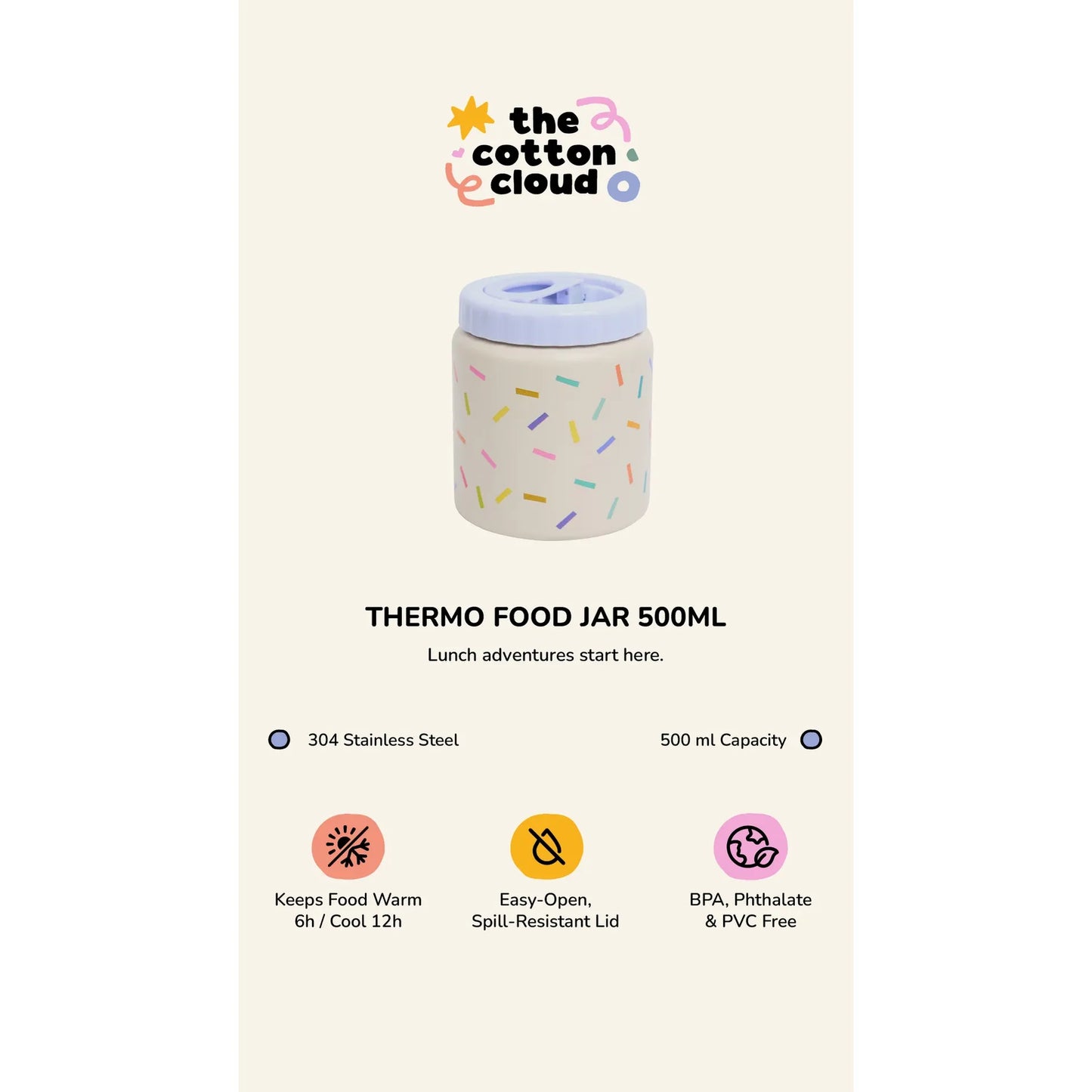 Termo  Cherry Pop 500 ml – The Cotton Cloud