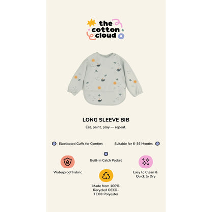 Babero Impermeable de Manga Larga Cherry Pop – The Cotton Cloud