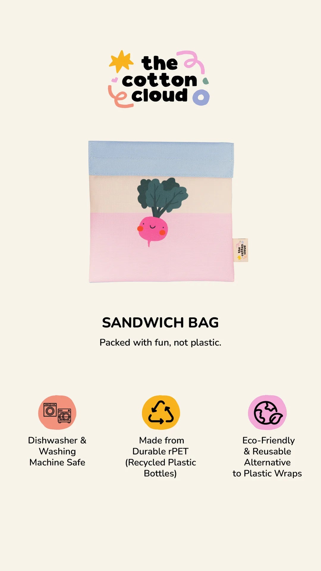 Bolsa para Bocadillos Reutilizable Croc Rock – The Cotton Cloud