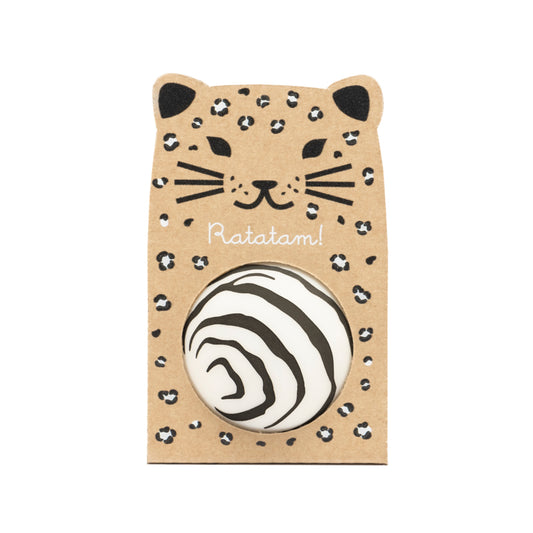 Pelota Saltarina Cebra (10 cm) con Caja Leopardo Ratatam